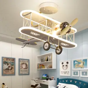 Neues Modell Kinderzimmer Hubschrauber Flugzeuge LED Decken ventilator Licht Lampe mit Fernbedienung für Kinderzimmer