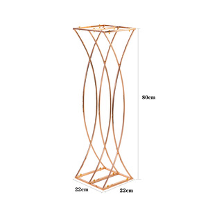 Nouveaux accessoires de mariage : Vases décoratifs électroplaqués pour allées florales, hôtels, restaurants et maisons, <span class=keywords><strong>hauteur</strong></span> <span class=keywords><strong>80</strong></span> <span class=keywords><strong>cm</strong></span>, largeur 22 <span class=keywords><strong>cm</strong></span> - Product Image 5