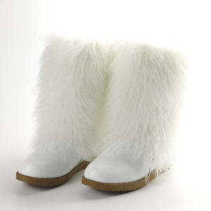 Stivali da Neve di Alta Qualità in Pelliccia Sintetica di Agnello, Morbidi e Caldi Stivali <span class=keywords><strong>Invernali</strong></span> <span class=keywords><strong>Bianchi</strong></span> per Donne - Product Image 2