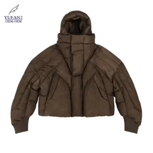 YuFan ODM מעילי חורף מותאמים אישית לגבר בגדים חמים מרופדים כותנה אופנה מעיל פוך מפעל סיטונאי