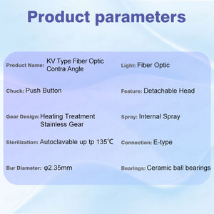 Manipolo Dentale Contrangolo 1:1 con Testina Staccabile Chirurgica, Manipolo Dentale a Bassa Velocità Termo-disinfettabile - Product Image 6