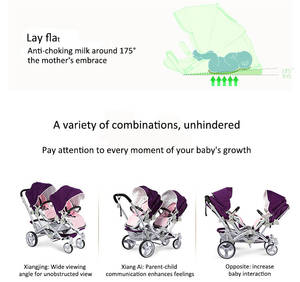 JXB-cochecito <span class=keywords><strong>de</strong></span> bebé plegable 3 en 1, <span class=keywords><strong>carrito</strong></span> infantil doble, venta al por mayor, Europeo, <span class=keywords><strong>2022</strong></span> - Product Image 2