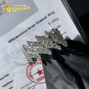 अच्छे गहने vvv हीरे के पुरुषों ने क्यूबन लिंक रिंग लैब 925 हीरे के गहने - Product Image 1