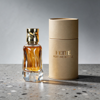 Flacon de parfum vide en verre de luxe au design nouveau, 30 ml, forme carrée unique, col serti, flacons vaporisateurs de parfum avec boîte cadeau personnalisée