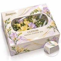 Boîte cadeau rigide personnalisée pour la Saint-Valentin avec fenêtre transparente en PVC, couvercle imprimé en CMYK, emballage en papier pour bijoux et petits cadeaux