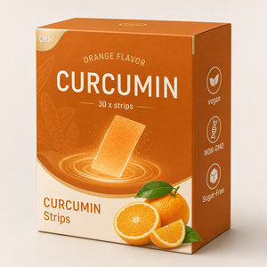Bandes Dissolvables de Vitamines pour la Santé des Articulations à Base d'Extrait de Curcumine en Film Oral Fin, Marque Privée OEM Personnalisée - Product Image 3