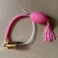 Atomiseur Spray Style Vintage blanc, avec ampoule et pompon, pour bouteille de parfum en verre