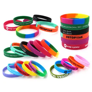 Promotional gift rubber sublimation printing event festival bracelets wrist band custom logo silicone wristbands for event