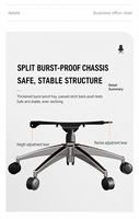 Chaise de bureau ergonomique moderne pivotante et réglable en hauteur pour la maison et le bureau, construction métallique, mobilier de bureau