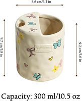 Mug à café en céramique 10 oz, tasse à expresso peinte à la main avec trou de boisson, mug de voyage contemporain, compatible micro-ondes, cadeaux promotionnels