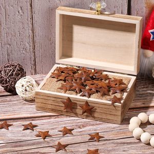 24 pièces étoile de grange rouillée en métal pour artisanat avec trous 1.18 pouces primitifs antiques ornements artisanaux d'étoile de campagne rustique - Product Image 5