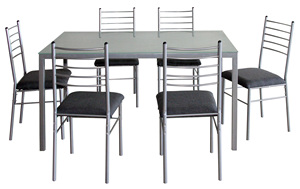 Bàn Và Ghế Ăn Hiện Đại Đơn Giản '1 + 4 Bàn Ăn Bằng Kính 6 Ghế - Product Image 5