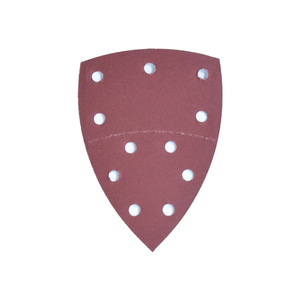 Papier abrasif triangulaire 152x105mm 11 trous auto-adhésif pour ponceuse manuelle, outils abrasifs - Product Image 1