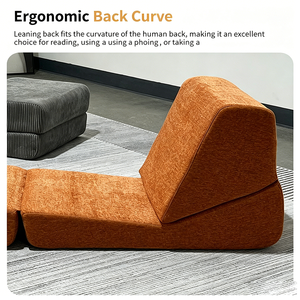 <span class=keywords><strong>Divano</strong></span> Letto Modulare Pieghevole Comprimibile, Chaise Longue Singola Convertibile con <span class=keywords><strong>Dimensioni</strong></span> Personalizzabili per Soggiorno e Camera da Letto - Product Image 2