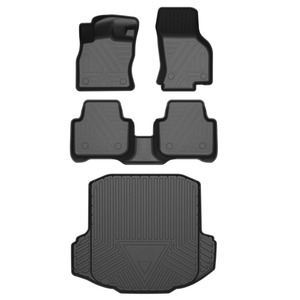 Tapis de sol de voiture sur mesure de haute qualité en TPE 3D, noir, 3,6 mm d'épaisseur, imperméable, antidérapant, design complet pour VW Vento MK7 2019-2021 - Product Image 1