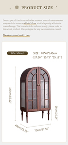 Mueble de Exhibición para Sala de Estar, Estilo Retro Francés Canadiense, Madera Maciza Ecológica, <span class=keywords><strong>con</strong></span> Puerta de Vidrio, para Espacios Pequeños, Personalizable - Product Image 6