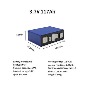 แบตเตอรี่ NMC 3.7V ปริซึมเซลล์ลิเธียมไอออนความจุหลากหลาย117Ah 113Ah 115Ah 137Ah 141Ah 144Ah 147Ah 117ah NCM - Product Image 5
