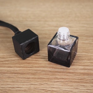 8ml Black Wood Cap Empty Classic Gradient Black Glass <b>Bottle</b> Hanging Air Freshener Essential Oil Perfume Car <b>Diffuser</b> <b>Bottle</b> - Product Image 3