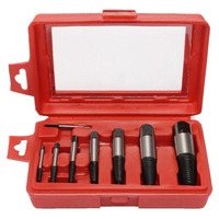 Jeu d'extracteurs de vis en acier, 5 pièces/6 pièces, 8 pièces, Kit d'outils de retrait de goujon de boulon, Kit de Guide de forets centraux, jeu de démontage de boulon endommagé cassé