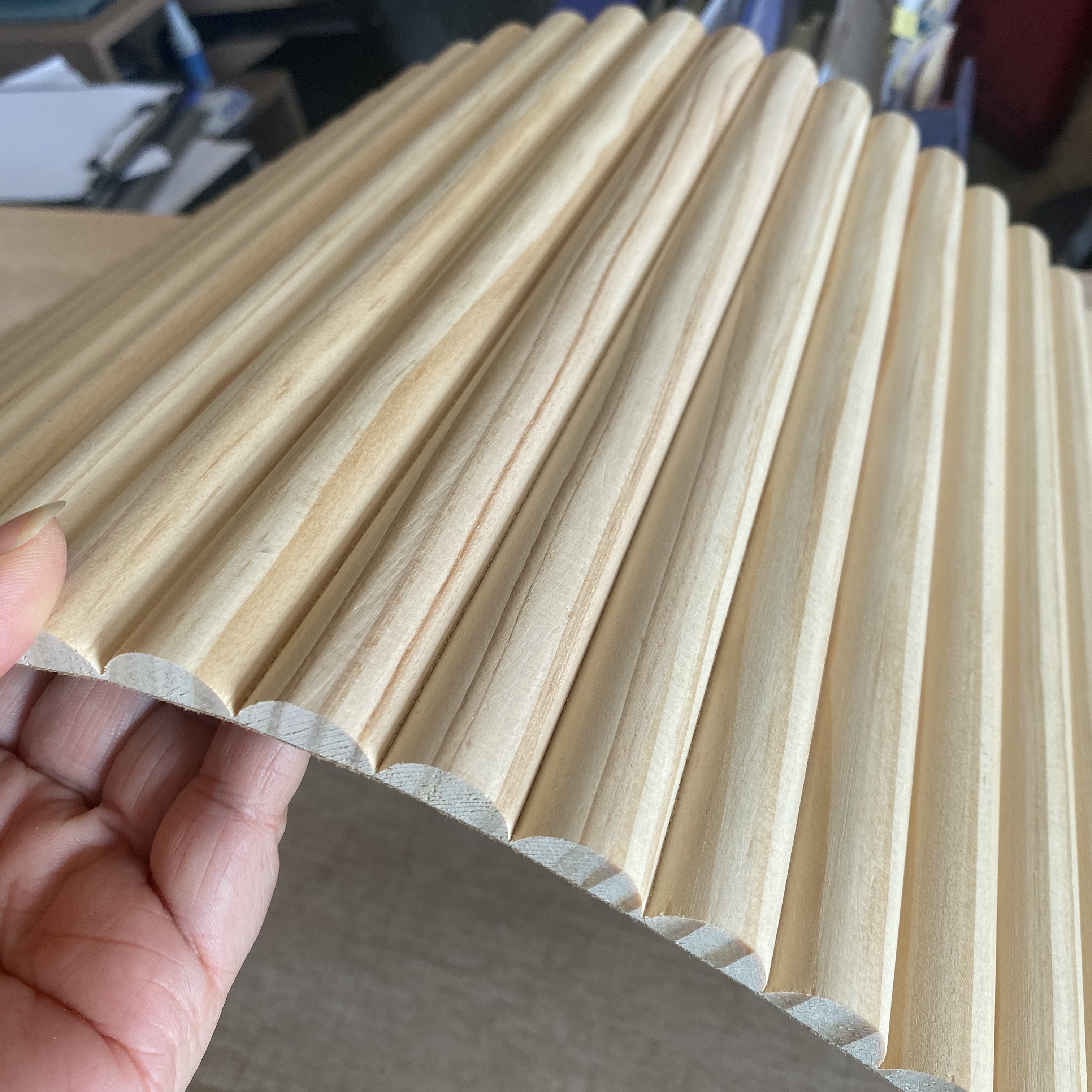 定価33万円　Fluting Wallboard Customized Size Decor Wall Flexible Panel Curved Fluted Wall