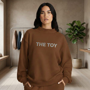 Col montant personnalisé avec logo avant pour femme, automne/hiver, écologique, respirant, léger, 100 % coton doux, coupe oversize - Product Image 1