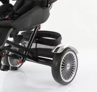 Tricycle 3-en-1 pour enfants, poussette-vélo, poignée de poussée réglable sur 2 niveaux, musique et lumière avec auvent et rotation à 360° °   Siège inclinable rotatif