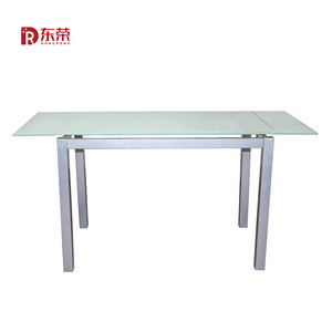 Juego de mesa de comedor con patas de Metal y sillas de PU, <span class=keywords><strong>Set</strong></span> de mesa de comedor con patas de vidrio cuadradas de fibra modernas, asiento clásico 4/6, muestra gratis - Product Image 4