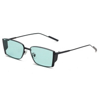 Lunettes de soleil de marque OEM UV400 pour hommes et femmes, nouveau style rectangulaire en métal, options de couleurs variées disponibles