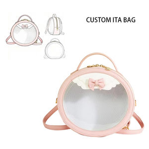 Alta calidad personalizada hermosas chicas Anime forma redonda ventana de plástico transparente <span class=keywords><strong>Ita</strong></span> Crossbody Bow <span class=keywords><strong>Ita</strong></span> Bag - Product Image 1