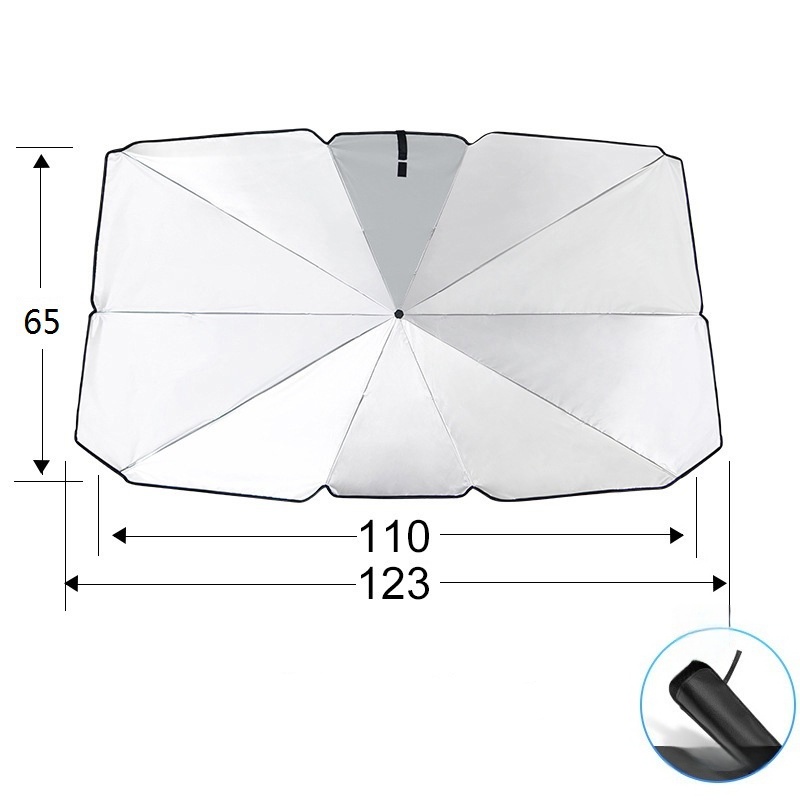Small Titanium Silver coated Parasol