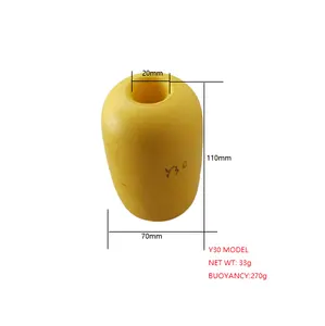 Y30 MODEL YELLOW COLOR FISHING PVC FLOATS FOR SEAMAN USAGE