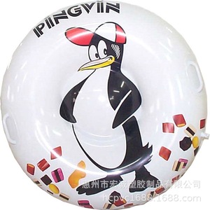 Tubo de nieve inflable para niños, 120 cm, diseño de unicornio arcoíris blanco, juguete de invierno para exteriores, material de PVC - Product Image 3