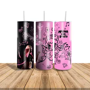 Karol G nuevo álbum Bichota temporada 3D imagen impresión vaso 20 oz Acero inoxidable taza doble pared viaje aislado vaso