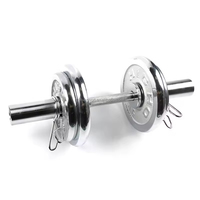 Barre d'haltères Dinuo chromée d'entraînement Barre d'haltères pour le fitness en salle 50cm Barre d'haltères en aluminium à ressort avec 2 roulements