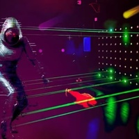 Ensemble de jeu de défi interactif en silicone et plastique pour labyrinthe laser d'intérieur, incluant un dispositif mobile d'évitement laser et un logiciel