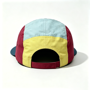 ACE Color Block 5 Panel Canvas Camp Cap Quick Dry Lightweight Adjustable Sports Outdoor Streetwear Camp <b>Hat</b> for Men Women - Product Image 5