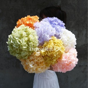 Fleurs d'hortensia artificielles Secret Garden, orange, en soie, 228 pièces, décorations de mariage, marqueurs d'allée - Product Image 3
