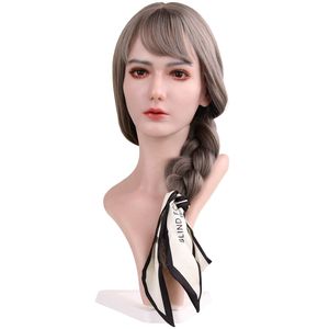 Thực tế Silicone nữ mannequin <span class=keywords><strong>Head</strong></span> cho hat hiển thị tóc con người tóc giả mannequin Heads với make <span class=keywords><strong>up</strong></span> - Product Image 1
