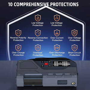 Gonfiatore per Pneumatici Auto con Avviatore d'Emergenza 10000mAh, Compressore d'Aria Portatile 12V, Pompa di Emergenza con LED ad Alta Luminosità - Product Image 6
