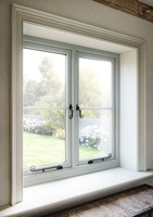 Diseño moderno particularmente popular Ventanas abatibles de estilo abierto abatible de adentro hacia afuera Económico con vidrio templado de hardware ancho
