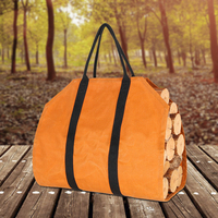 Sac de transport pour bûches en toile cirée extra large et durable CHANGRONG, accessoire d'extérieur