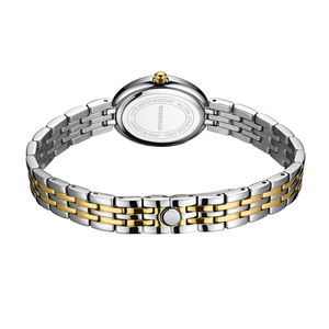 Besseron montre de luxe personnalisée montre à quartz en acier inoxydable <span class=keywords><strong>mini</strong></span> boîtier ovale avec <span class=keywords><strong>lunette</strong></span> en pierre montres pour femmes à la mode - Product Image 4