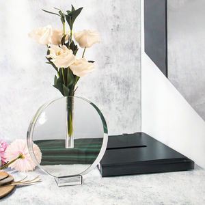 Florero de Cristal Moderno de Alta Calidad, Hecho a Mano, Ecológico, para Decoración de Interiores, Sala de Estar, Escritorio - Product Image 3