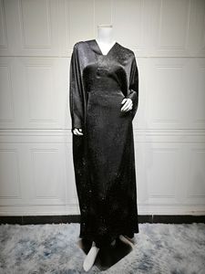 Gaun Muslim Satin Mewah Model Arab <span class=keywords><strong>M</strong></span>-115 Royal Turkish, Busana Abaya Berkilau untuk Wanita Semua Musim - Product Image 5