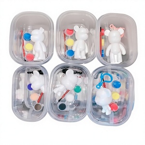 Manufacturer Wholesale Violent Bear <strong>Keychain</strong> Children's DIY Graffiti Painting Material Kit Hand-painted Graffiti Toy - Product Image 3