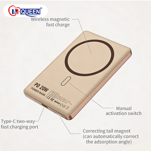 Vente en gros de chargeurs portables magnétiques PD 22,5 W 5000 mAh, chargeur portable personnalisé, chargeur sans fil, charge rapide pour téléphone portable - Product Image 3