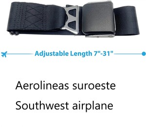 Extension de ceinture de sécurité d'avion pour Southwest Airlines, pour les personnes corpulentes, facile à transporter - Product Image 3