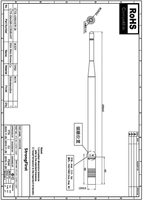Antenne WiFi externe D398STAT2.4G-13295-7.0WT 2,4 GHz 7dBi linéaire SMA mâle inversé 2400 à 2500 MHz