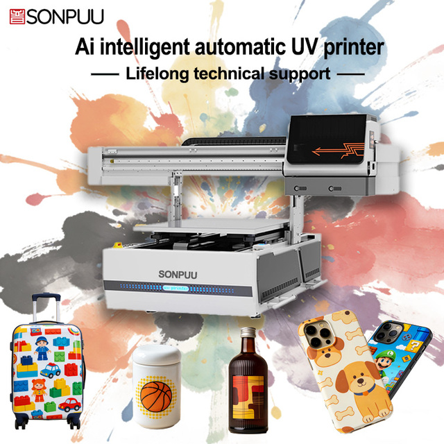 6090 UV DTF Flatbed Leather Egg Printer XP600/I3200 Print Head Flex High-Speed Multi-Material Sticker Production