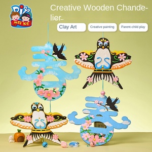 Outdoor Spring DIY Creative Wooden Pendant Kindergarten Dress Art Props Handmade Holiday Supplies Material Bag - Product Image 6